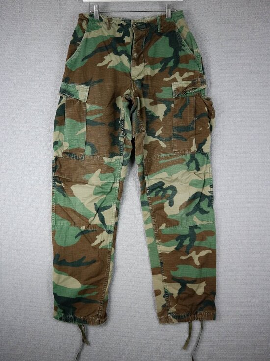 U.S. Military Other - Vintage US Military BDU Woodland Cargo Pants 1980s 90s 30W  Distressed As Is